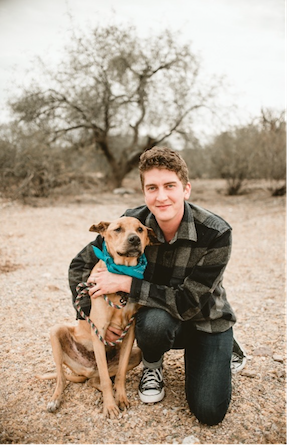 Rory Adams and his dog